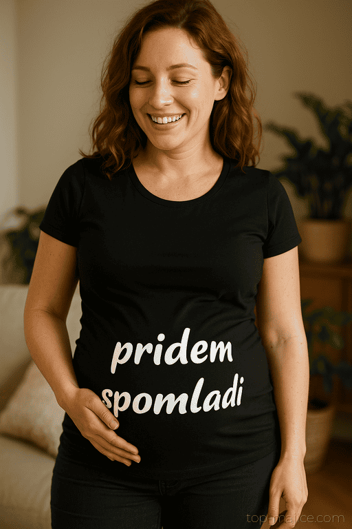 Majica za nosečnice pridem spomladi