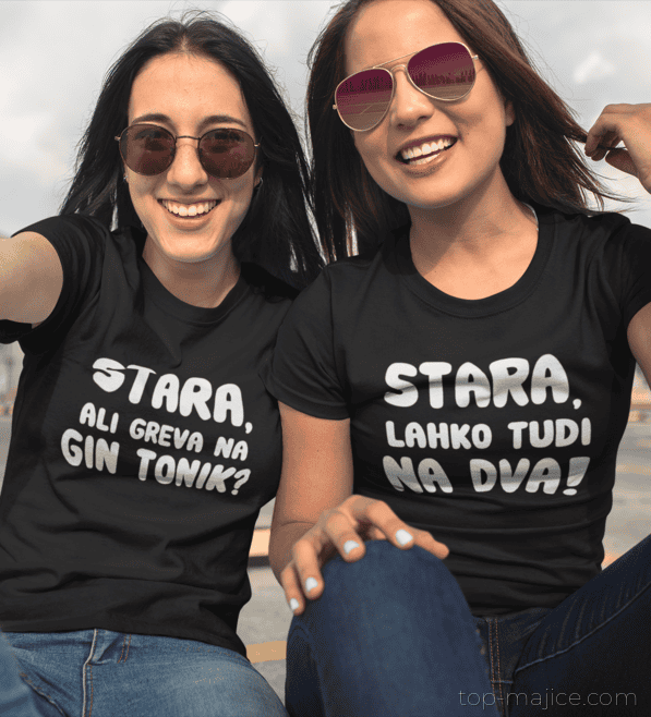 Smešni majici (komplet): A greva na gin tonik?