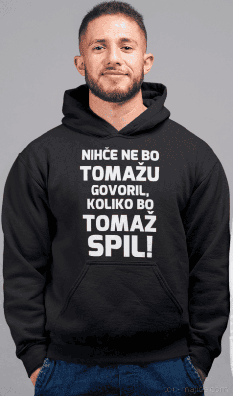 Zabavni pulover s kapuco: nihče mi ne bo govoril, koliko lahko spijem