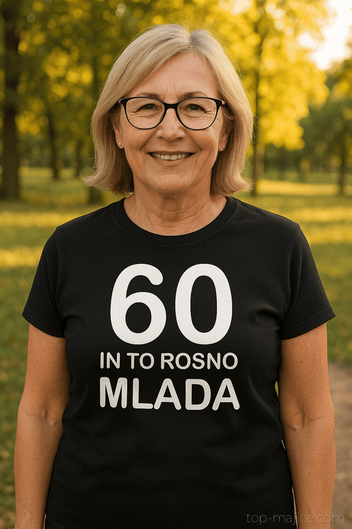 Smešna majica 60 in to rosno mlada