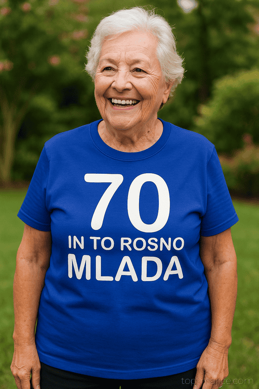 Smešna majica 70 in to rosno mlada