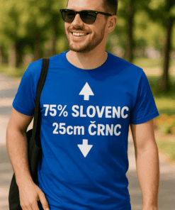 Smešna majica 75 procentov slovenc 25 cm