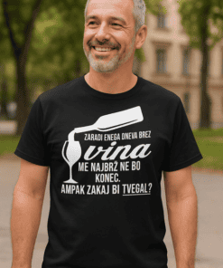 Smešna majica dan brez vina