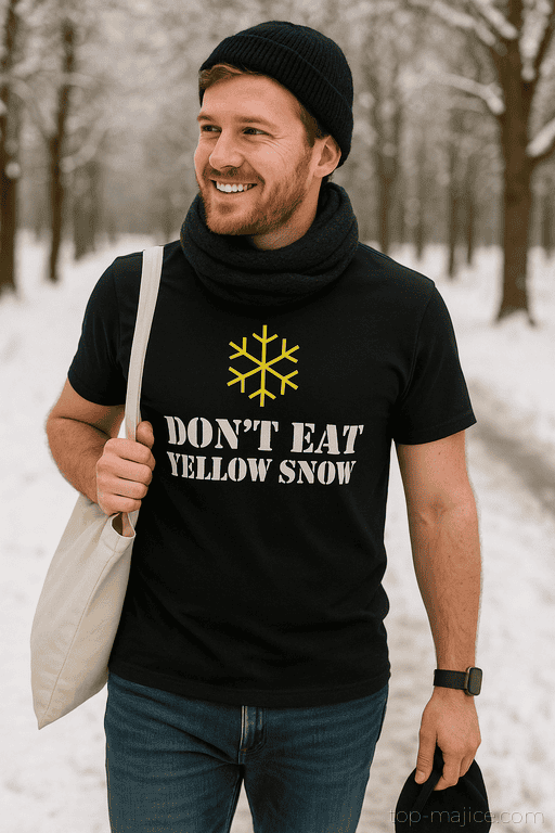 Smešna majica DON'T EAT YELLOW SNOW