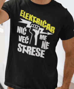 Smešna majica električar – nič me ne strese