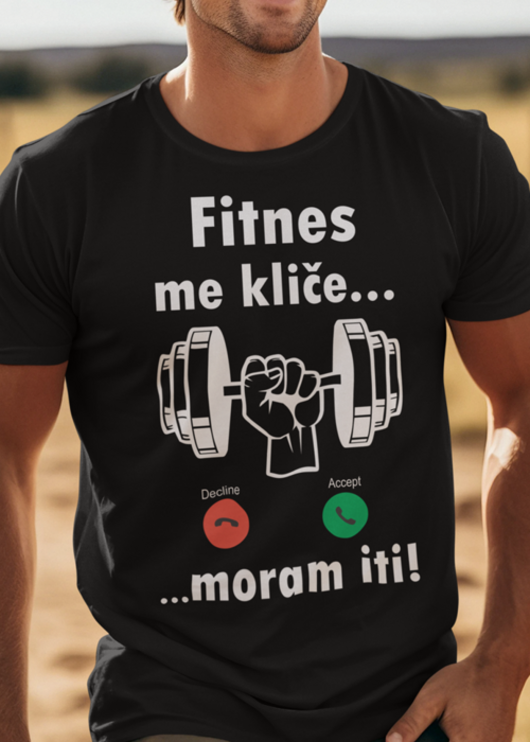 Smešna majica fitnes me kliče, moram iti