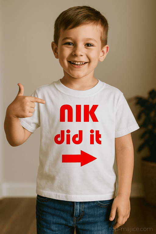 Smešna otroška majica (ime po želji) did it