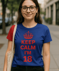 Smešna majica KEEP CALM I’M 18