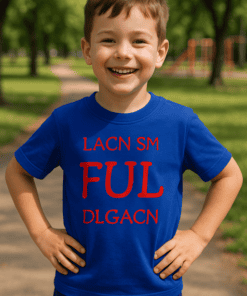 Smešna otroška majica LACN SM FUL DLGACN