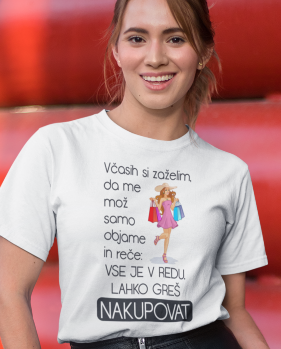 Smešna majica lahko greš nakupovat