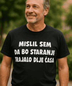 Smešna majica mislil sem da staranje