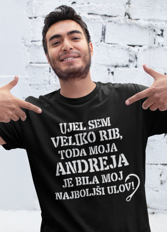 Smešna majica najboljši ulov ribič (ime po želji)