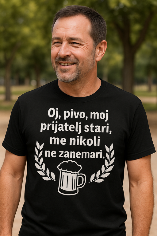 Smešna majica Oj, pivo, moj prijatelj stari