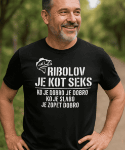 Smešna majica ribolov je kot seks!