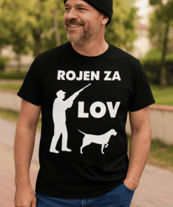 Smešna majica ROJEN ZA LOV