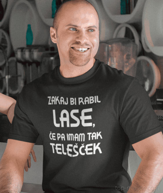 Smešna majica Zakaj bi rabil lase