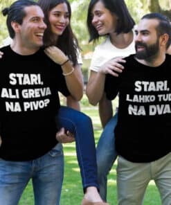 Smešni majici (komplet) A greva na pivo?