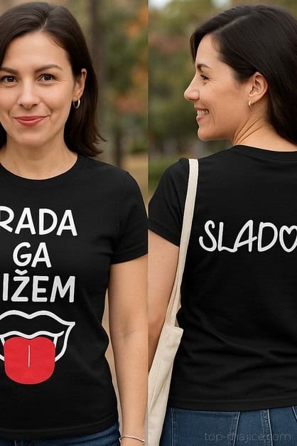 Smešna majica RADA GA LIŽEM (SLADOLED)