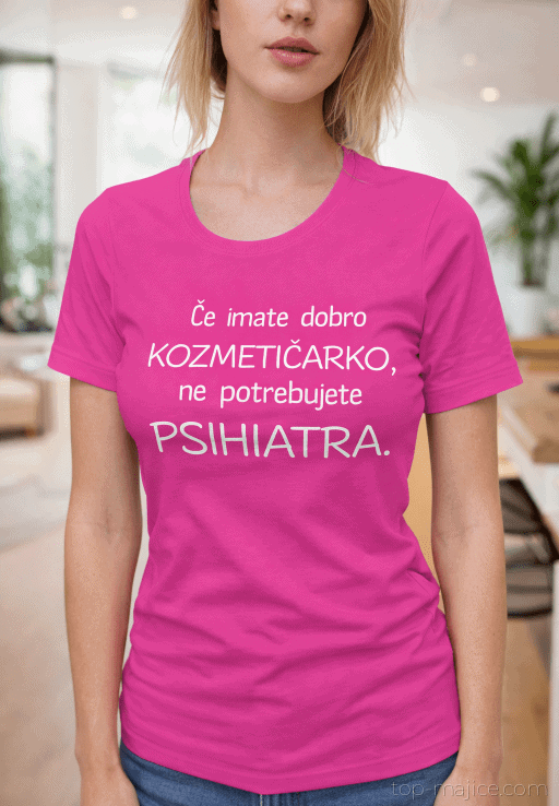 Smešna majica kozmetičarka psihiater