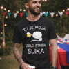 Smešna majica moja stara fotografija pivo