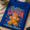 Božična majica z napisom Božična LEGENDA OMEJENA IZDAJA in motivom nasmejanega medenjaka