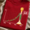Majica To the moon! z borznim grafom in Bitcoin motivom za kripto navdušence