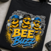 Majica z napisom Bee Buzz in motivom treh kul čebel v urbanem grafitarskem slogu