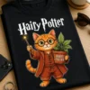 Majica z napisom Hairy Potter za ljubitelje mačk in parodij