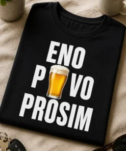 Majica z napisom ENO P[beer glass]VO PROSIM