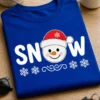 Majica z napisom SNOW in snežakom v sredini