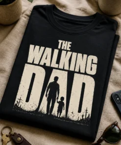 Majica za očete z napisom THE WALKING DAD