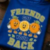 Majica za prijatelje z napisom FRIENDS GOT YOUR BACK in retro citrusnim motivom