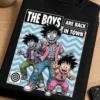 Majica z napisom THE BOYS ARE BACK IN TOWN in retro motivom zombi anime fantov