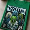 Majica z napisom LED ZEPPELIN in motivom zombi rock benda