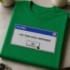 Majica z retro računalniškim oknom in napisom SYSTEM I AM YOUR BOSS. REMEMBER! OK