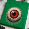 Majica z motivom srhljivega očesa v vintage horror slogu