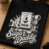 Majica z napisom Sugar Daddy in retro risankastim motivom sladkorja