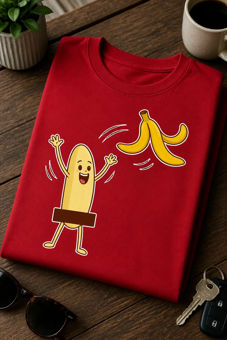 Smešna minimalistična ilustracija gole banane s cenzurnim trakom