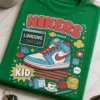 Majica za otroke z napisom NIKERS LOADING KID in retro motivom superge