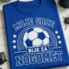 Majica z napisom MOJE SRCE BIJE ZA NOGOMET in motivom nogometne žoge